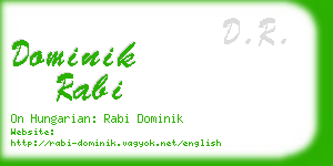 dominik rabi business card